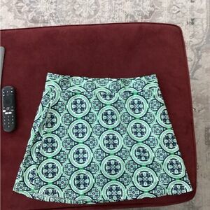 EMERALD 78 EUC WOMENS SUMMER CASUAL SKORT GOLF SPORTS SPRING BLUE GREEN SIZE L